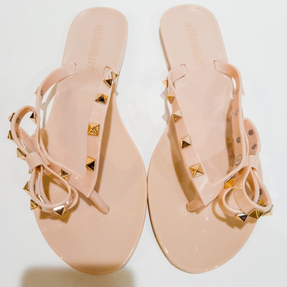Olivia Miller Ravenna Jelly Thong Sandals -6 - Picture 2 of 3
